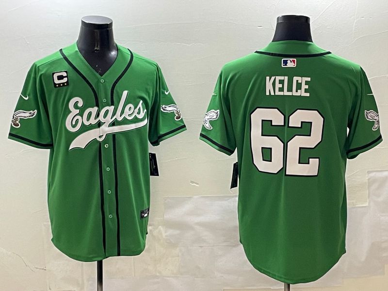 Men Philadelphia Eagles 62 Kelce Green three generations Jointly Name 2025 Nike Limited NFL Jersey style 13